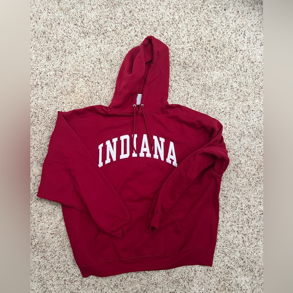 XL Red Indiana College Hoodie